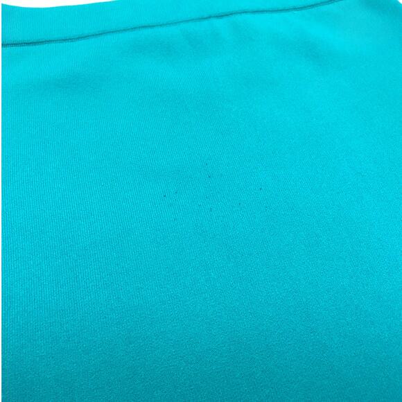 Tibi Skirt Asymmetrical Ribbed Midi Jacquard Neoprene Teal Thick Knit Women's XS - Picture 12 of 15